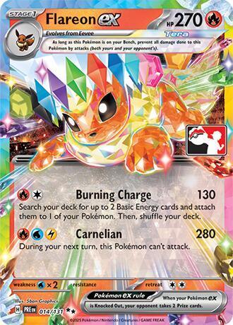 Prismatic Evolutions Flareon Ex [Prize-Pack] Pokémon card